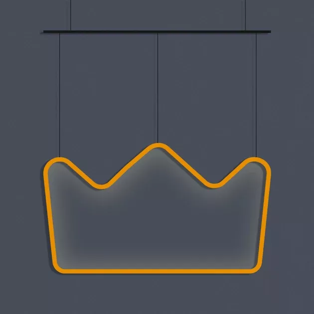 YP BURGER KINGCROWN HANGLED neon sign