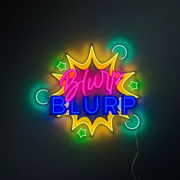 YPHawaii Fluid Art BLURPLED neon sign