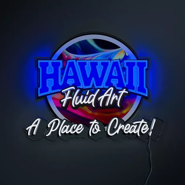YPHawaii Fluid Art FULL LOGOLED neon sign