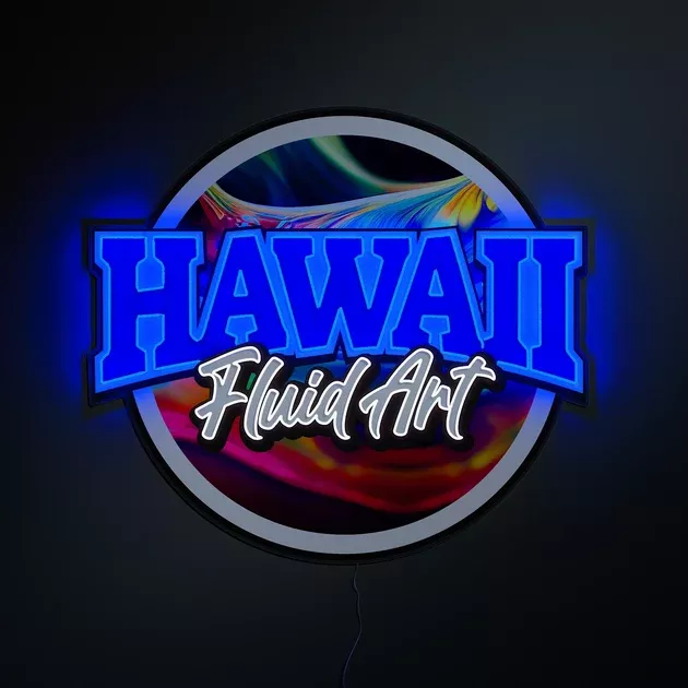 YPHawaii Fluid Art LOGOLED neon sign