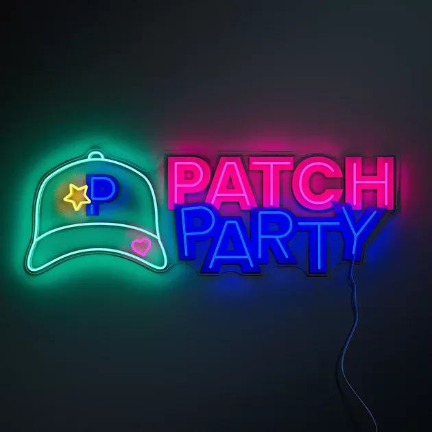 YPHawaii Fluid Art PATCHLED neon sign