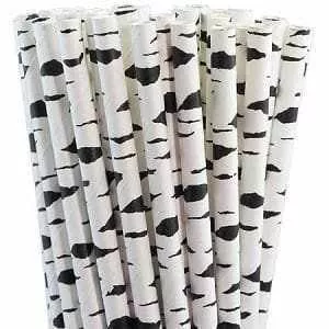 Zebra Print Cake Pop Party Straws